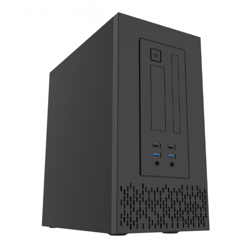 Корпус "PowerCool" [6301] (500W 80+ SFF  Black, 2*USB3.0, 2*USB2.0, Соленойд, Динамик, Модуль)