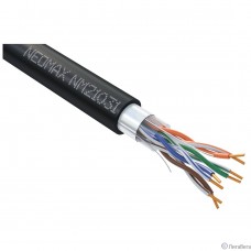 Кабель NEOMAX [NM21031] F/UTP cat.5e 4 пары (305 м) 0.48 мм (24 AWG) Медь, внешний, PE, черный;  Fluke Tested