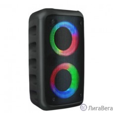 Ginzzu GM-916B (10Вт, TWS, 150Гц-18КГц, динамики 2х3,0″, 2400мАч, AUX, USB-flash, микро SD,  КАРАОКЕ, FM-радио, RGB