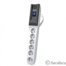 ZIS Сетевой фильтр Pilot - Pro USB {5 с заземлением +1 в формате GP, USB 3A, с разъёмами type A, C} 7м [арт.184]