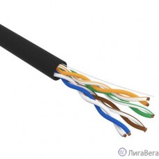 REXANT (01-0045-R) Кабель витая пара U/UTP, CAT 5e, PE, 4PR, 24AWG, OUTDOOR, SOLID, черный, 305м