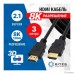 5bites Кабель HM-210-030 HDMI / M-M / V2.1 / 8K / HIGH SPEED / ETHERNET / 3D / 3M 5bites Кабель HM-210-030 HDMI / M-M / V2.1 / 8K / HIGH SPEED / ETHERNET / 3D / 3M