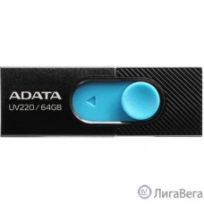A-DATA Flash Drive 64GB UV220 USB2.0, черный и синий [auv220-64g-rbkbl]