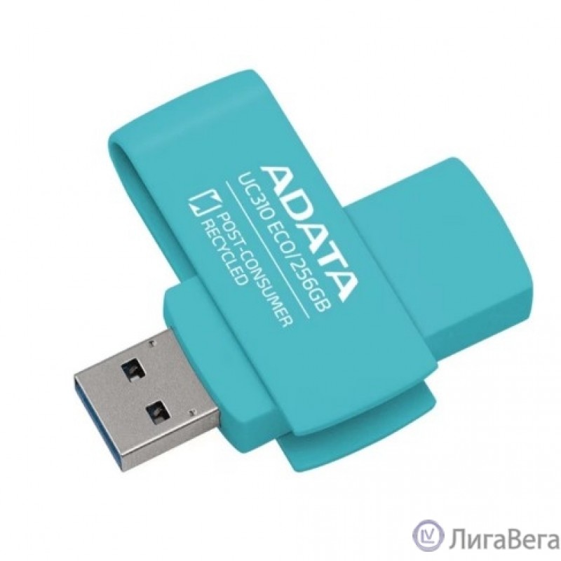 A-DATA Flash Drive 256GB  UC310E, USB 3.2, зеленый A-DATA Flash Drive 256GB  UC310E, USB 3.2, зеленый