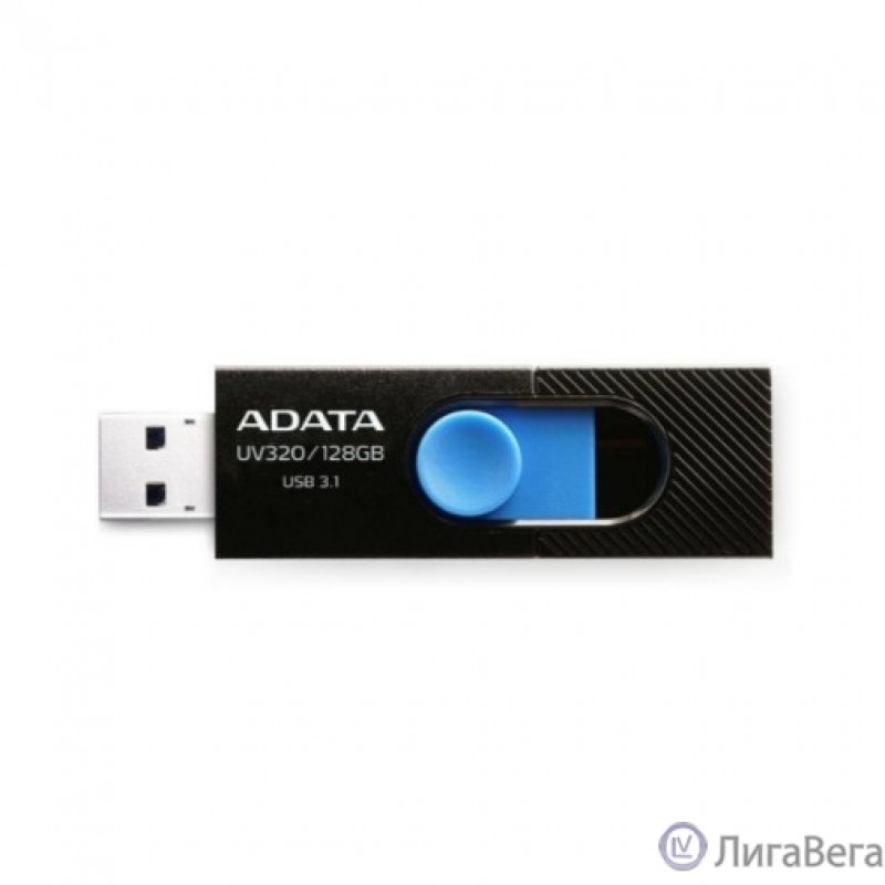 A-DATA Flash Drive 128GB  UV320, USB 3.2, черный/голубой