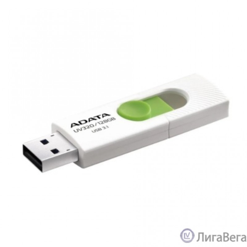 A-DATA Flash Drive 128GB  UV320, USB 3.2, белый/зеленый