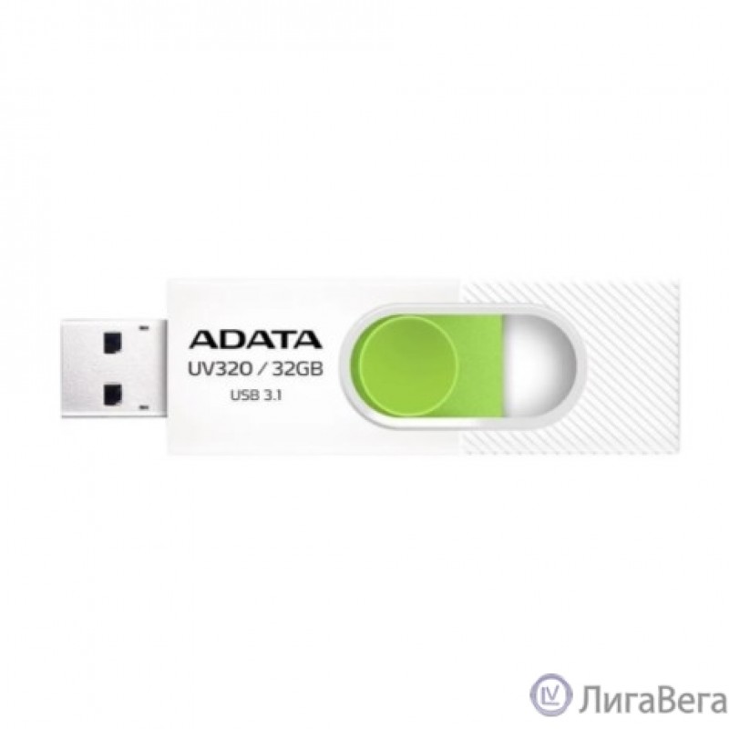 A-DATA Flash Drive 32GB   UV320, USB 3.2, белый/зеленый
