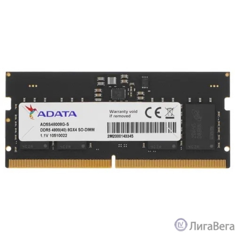 DDR5 ADATA 8GB DDR5-4800 AD5S48008G-S, CL40, 1.1V SO-DIMM