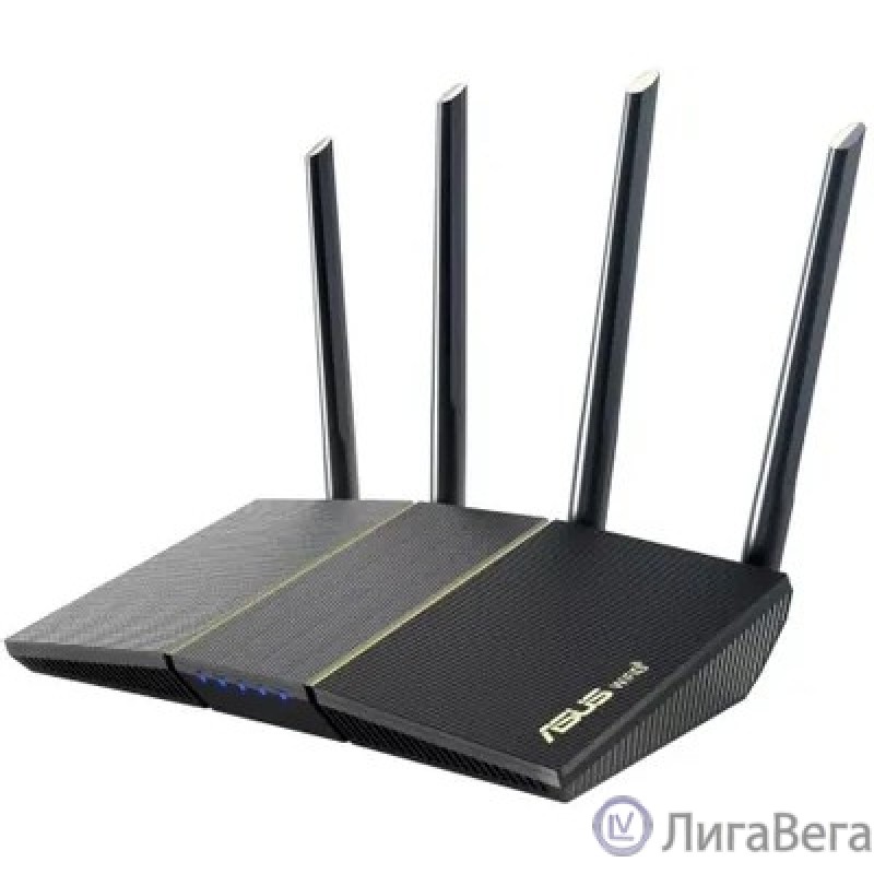 Роутер беспроводной ASUS RT-AX57 4 LAN, 1000 Мбит/с, 4 (802.11n), 5 (802.11ac), 6 (802.11ax), IPv6 черный