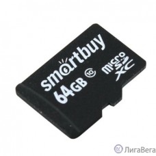 Micro SecureDigital 64GB Smartbuy Class 10 (без адаптера) LE  (SB64GBSDCL10-00LE) 