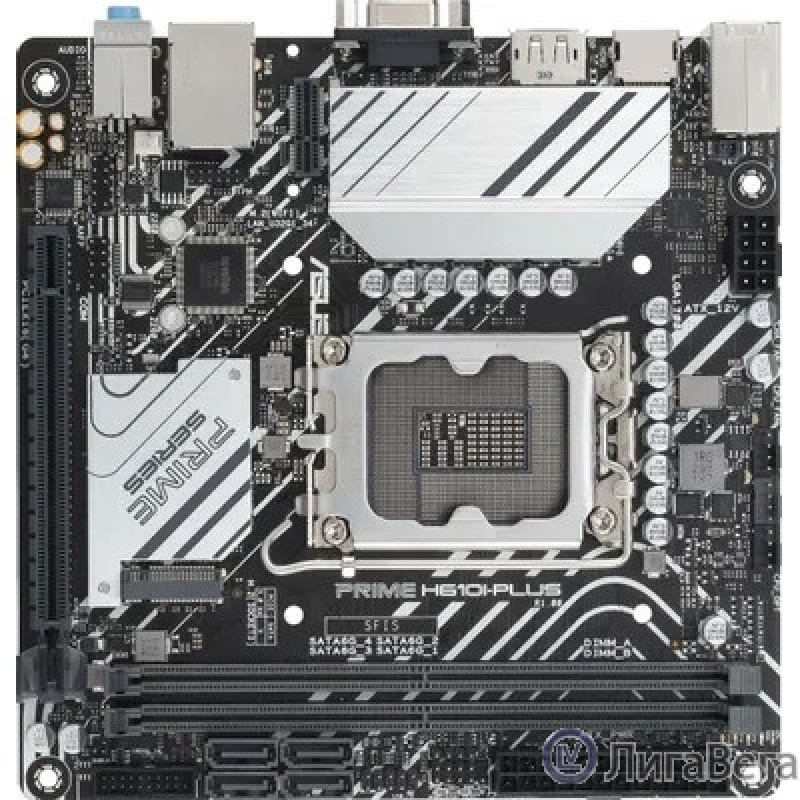 ASUS PRIME H610I-PLUS-CSM (Socket 1700, mini ITX, 2xDDR5(96GB), VGA/HDM/DP, 1xPCIe 4.0x16, 1xLAN, 4xSATA 6Gb/s, 1xM.2, 1xM.2 E key, 2xUSB 3.2, 2xUSB 2.0, 1xPS/2)