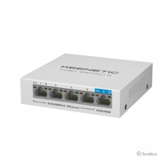 Keenetic POE+ SWITCH 5 (KN-4610) 5-портовый гигабитный коммутатор с 4 портами PoE+ и бюджетом мощности 60 Вт