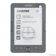 Digma K1 6″ E-ink HD Pearl 758x1024 600MHz 128Mb/4Gb/SD/microSDHC темно-серый [1389695]