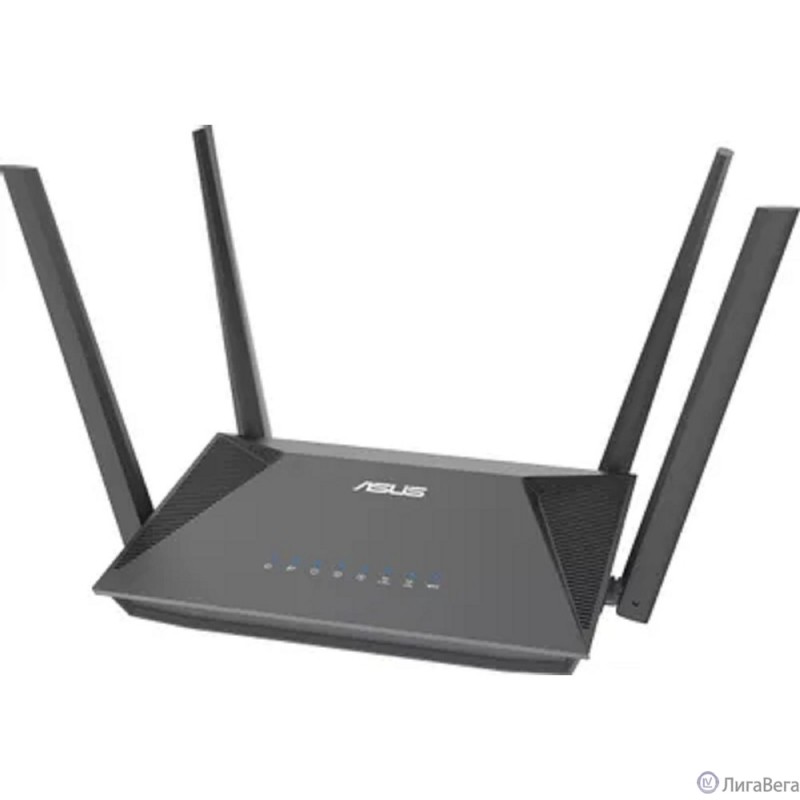 Роутер беспроводной ASUS RT-AX52  802.11n/ac/ax, 3 LAN, 1000 Мбит/с, 4 (802.11n), 5 (802.11ac), 6 (802.11ax), IPv6, черный 