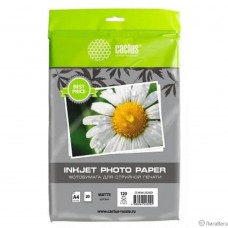 Фотобумага Cactus CS-MA412020ED, A4, для струйной печати, 20л, 120г/м2, белый, покрытие матовое