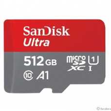 Micro SecureDigital 512GB SanDisk Ultra Class 10, UHS-I,  R 150 МБ/с,  адаптер на SD