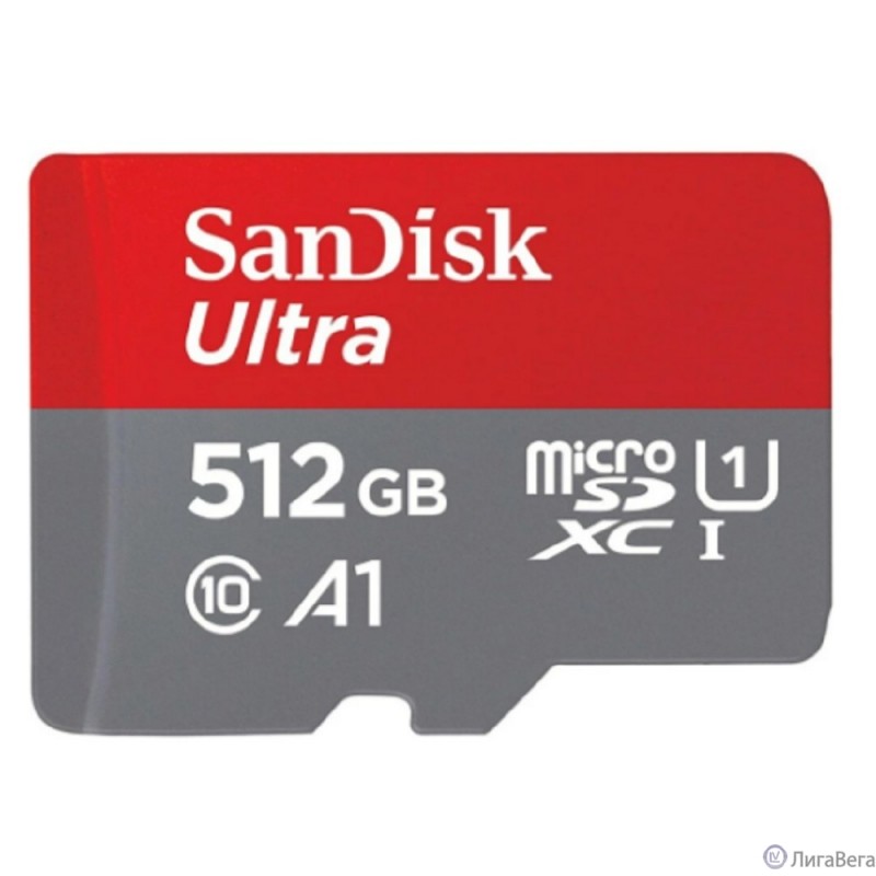 Micro SecureDigital 512GB SanDisk Ultra Class 10, UHS-I,  R 150 МБ/с,  адаптер на SD Micro SecureDigital 512GB SanDisk Ultra Class 10, UHS-I,  R 150 МБ/с,  адаптер на SD