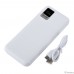 Perfeo Powerbank WATERFALL 10000 mAh/LED дисплей/PD + QC 3.0/Type-C/2 USB/Выход: 5A, max 22.5WWhite (PF_E1468)
