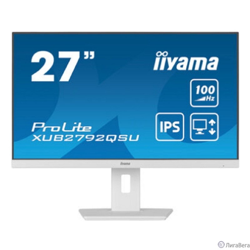 LCD IIYAMA 27″ XUB2792QSU-W6 белый {IPS 2560x1440 100Hz 250cd DVI HDMI DisplayPort USB M/M HAS Pivot} LCD IIYAMA 27″ XUB2792QSU-W6 белый {IPS 2560x1440 100Hz 250cd DVI HDMI DisplayPort USB M/M HAS Pivot}