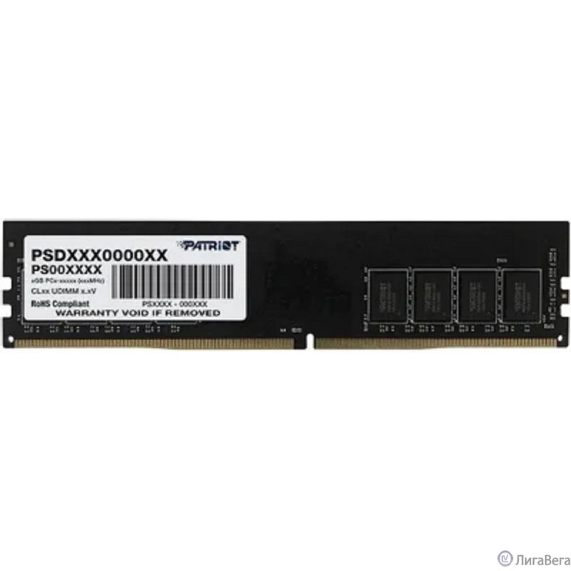 Память DDR4 8GB 3200MHz Patriot PSD48G32002 Signature RTL PC4-25600 CL22 DIMM 288-pin 1.2В single rank Ret Память DDR4 8GB 3200MHz Patriot PSD48G32002 Signature RTL PC4-25600 CL22 DIMM 288-pin 1.2В single rank Ret