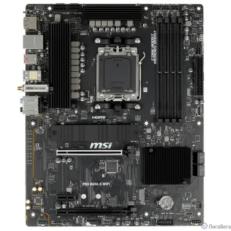 Материнская плата MSI PRO B650-S WIFI, SocketAM5, AMD B650, ATX, Ret Материнская плата MSI PRO B650-S WIFI, SocketAM5, AMD B650, ATX, Ret