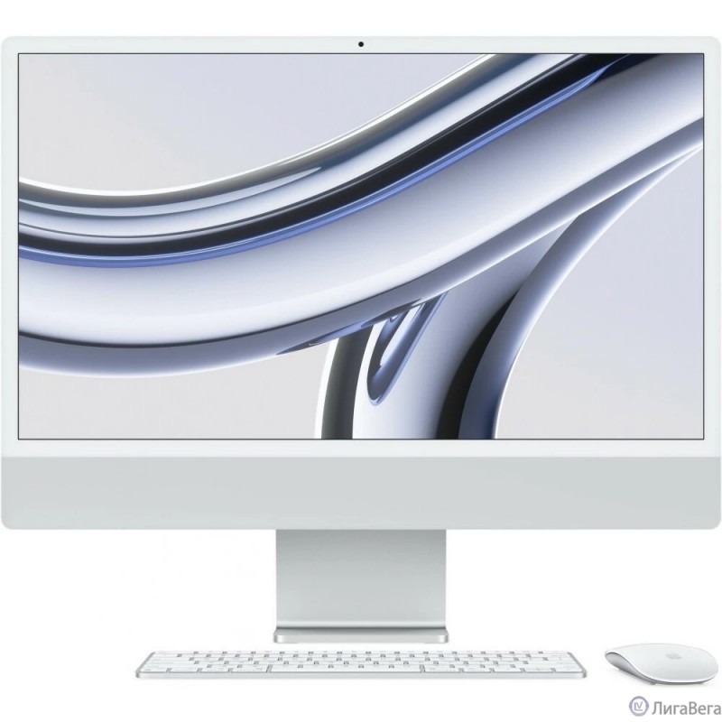 Apple iMac 24 2023 [Z19500023] (КЛАВ.РУС.ГРАВ.) Silver 24″ Retina 4.5K {Apple M3 8C CPU 8C GPU/16GB/512GB SSD/рекоменд.переход.1979059/1991284}