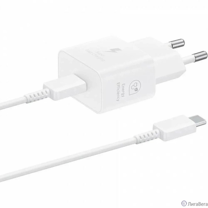 Сетевое зарядное устройство Samsung EP-T2510,  USB type-C,  USB type-C,  25Вт,  3A,  белый [ep-t2510xwegeu]