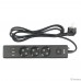 PowerCube Бытовой удлинитель (PC-6B-2M) 3р с/з вык.,3USB, 3500 Вт, 16А, 1.9 м, 3*1,0 (черный) {22310}