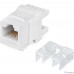 Rexant (02-0250) Модуль Keystone Jack RJ-45(8P8C), UTP неэкранированный, CAT 6, тип 180 градусов, белый PRO
