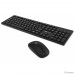 Клавиатура + мышь Oklick S255W Black USB  беспроводная slim [1909361]