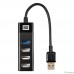 Exegate EX296923RUS USB-Хаб (концентратор) 4-в-1 ExeGate DUB-3213 (кабель-адаптер USB3.0 --> 3xUSB2.0, 1xUSB3.0, Plug&Play, черный)