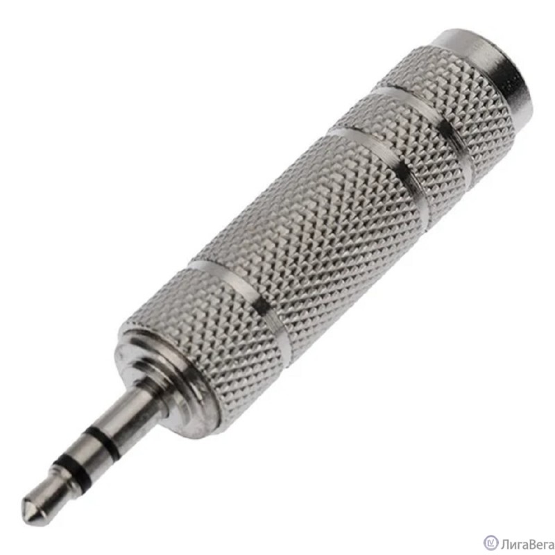 Rexant (14-0213) Переходник 3,5мм стерео штекер - 6,3мм стерео гнездо, металл