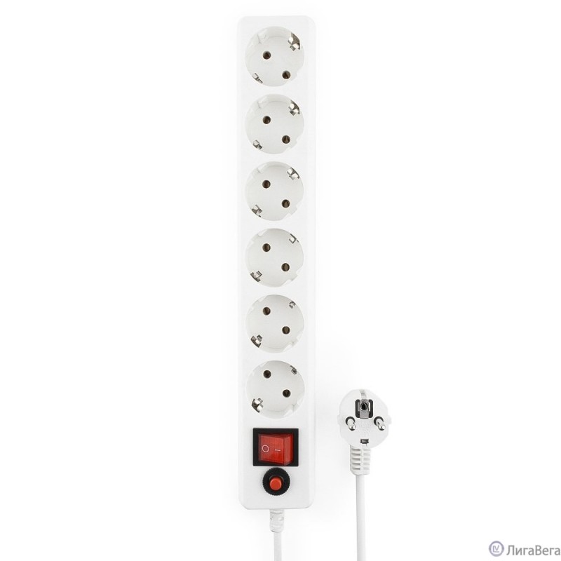 Гарнизон Сетевой фильтр ECL-6-W-1.8 6р, 10А, 1.8м, ур.защиты 4, белый, пакет (22426)