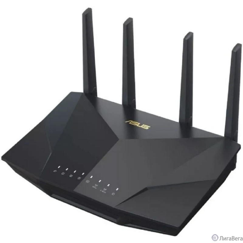 Роутер беспроводной ASUS RT-AX5400 4 LAN, 1000 Мбит/с, 4 (802.11n), 5 (802.11ac), 6 (802.11ax), 1 x USB 3.2, 3G, 4G/LTE, IPv6 черный