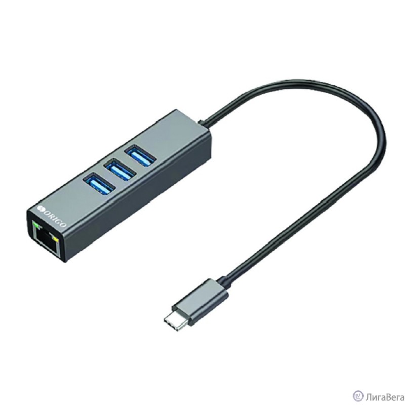 ORIGO OU330N/A1A Сетевой адаптер USB-C/Gigabit Ethernet с 3 портами USB 3.0 ORIGO OU330N/A1A Сетевой адаптер USB-C/Gigabit Ethernet с 3 портами USB 3.0