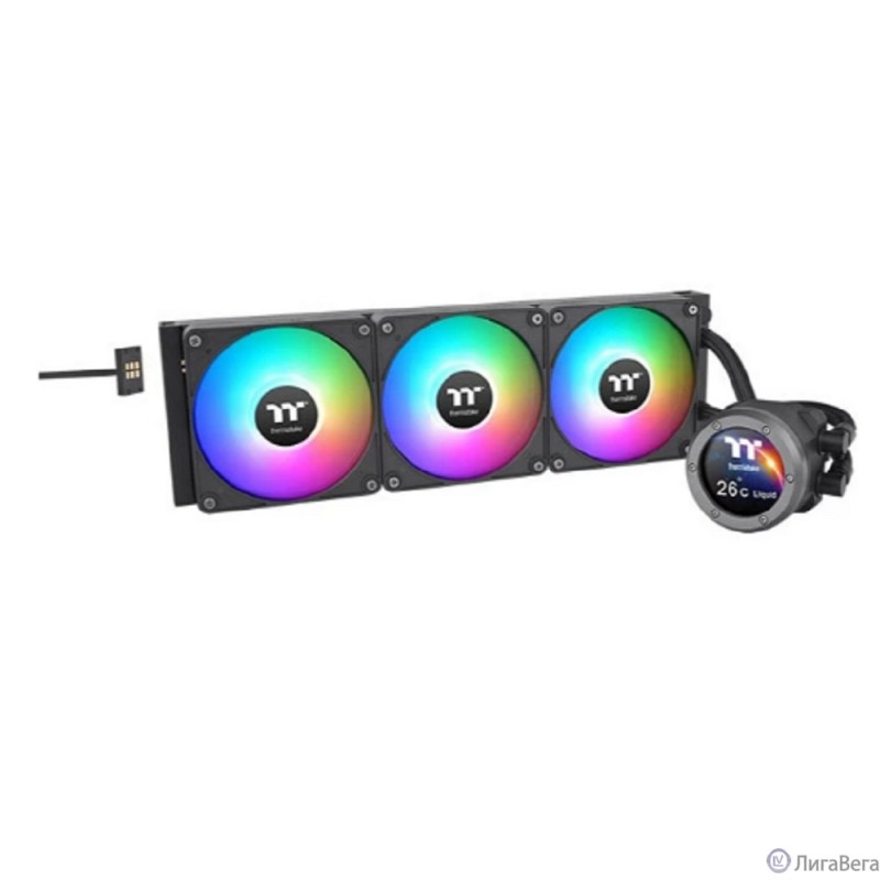 Система водяного охлаждения Thermaltake TH420 V2 Ultra EX ARGB Soc-AM5/AM4/1151/1200/1700 черный 4-pin 30.7dB Al+Cu LCD Ret (CL-W417-PL14SW-A)
