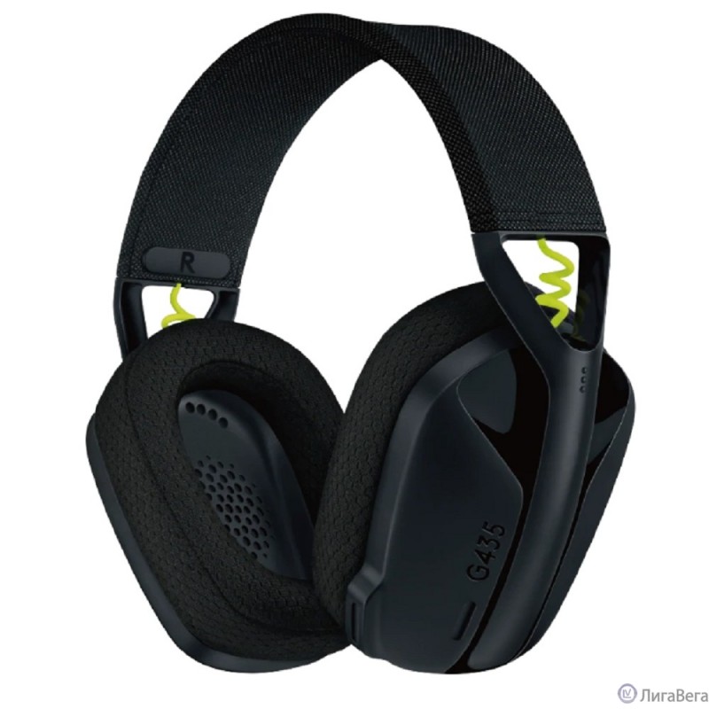 Наушники с микрофоном Logitech G435 черный/желтый накладные BT/Radio оголовье (981-001053)