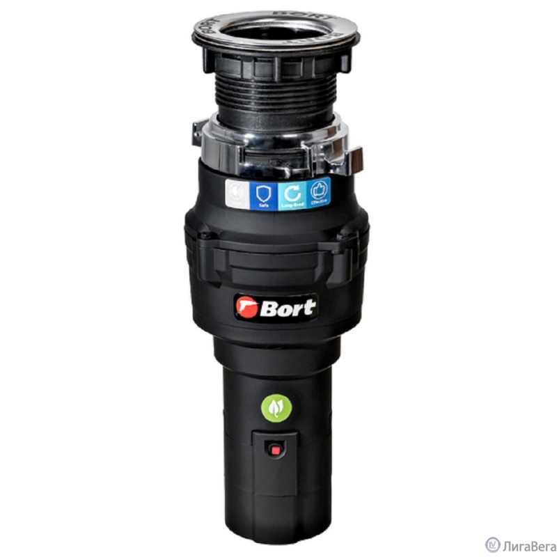 Bort Измельчитель пищевых отходов CAIMAN {375 Вт; 3,2 кг/мин; 3000 об/мин; 860 мл; Металл ; набор аксессуаров 4 шт} [93418064]