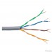Rexant (01-0041-R) Кабель витая пара U/UTP, CAT 5e, PVC нг(А)-LS, 4х2х0,52мм, 4PR, 24AWG, INDOOR, SOLID, серый, 305м, РФ