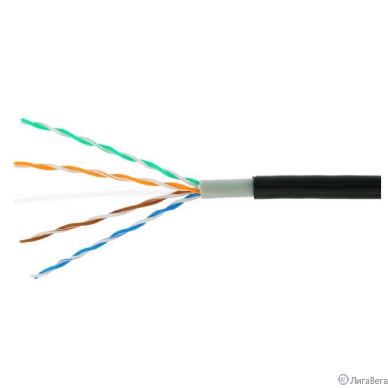 Cablexpert [UPC-5051E-4-CU-OUT] Кабель Cablexpert (RU) UTP outdoor 4x2x0.51, медный, кат.5e, однож., 305м, box, черный