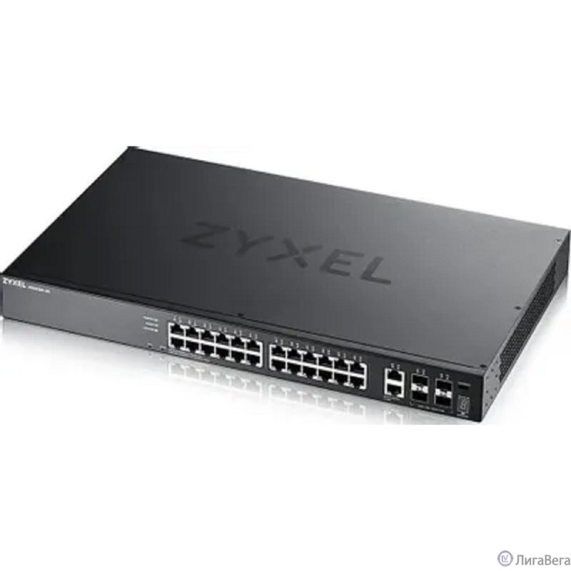 Коммутатор/ Zyxel XGS2220-30 L3 Access switch , rack 19″, 24xRJ-45: 1G, 2xRJ-45: 1/2.5/5/10G, 4xSFP+, standalone/cloud management