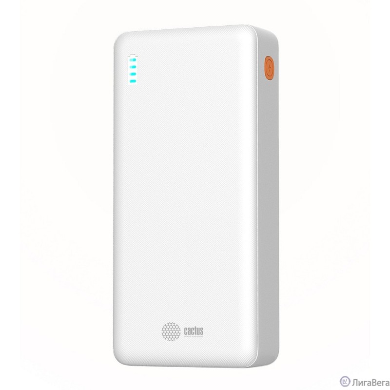 Мобильный аккумулятор Cactus CS-PBFSEA-20000 20000mAh 4.5A USB-A/2xUSB-C белый