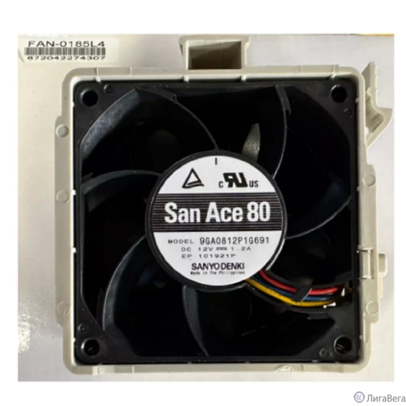Supermicro FAN-0185L4 80x80x38 mm, 10.5K RPM, Hot-swappable Middle Cooling Fan for X11 Generation SC846B Chassis Supermicro FAN-0185L4 80x80x38 mm, 10.5K RPM, Hot-swappable Middle Cooling Fan for X11 Generation SC846B Chassis