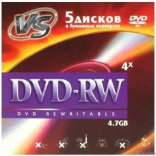 VS DVD-RW 4,7 GB 4x конверт/5 (620786)