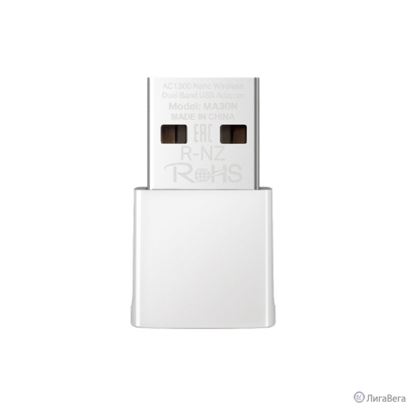 Mercusys MA30N Сверхкомпактный двухдиапазонный USB-адаптер Wi-Fi AC1300 Mercusys MA30N Сверхкомпактный двухдиапазонный USB-адаптер Wi-Fi AC1300