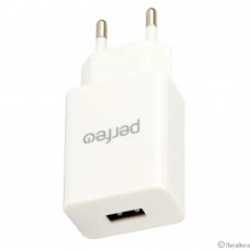 PERFEO Сетевое зарядное устройство с разъемом USB, 2А, белый (I4666)