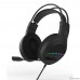 Perfeo игровая гарнитура RGF AIR черная 1,8 м, разъем 3,5 мм (4 pin) и USB (LED), переходник