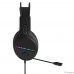 Perfeo игровая гарнитура RGF AIR черная 1,8 м, разъем 3,5 мм (4 pin) и USB (LED), переходник