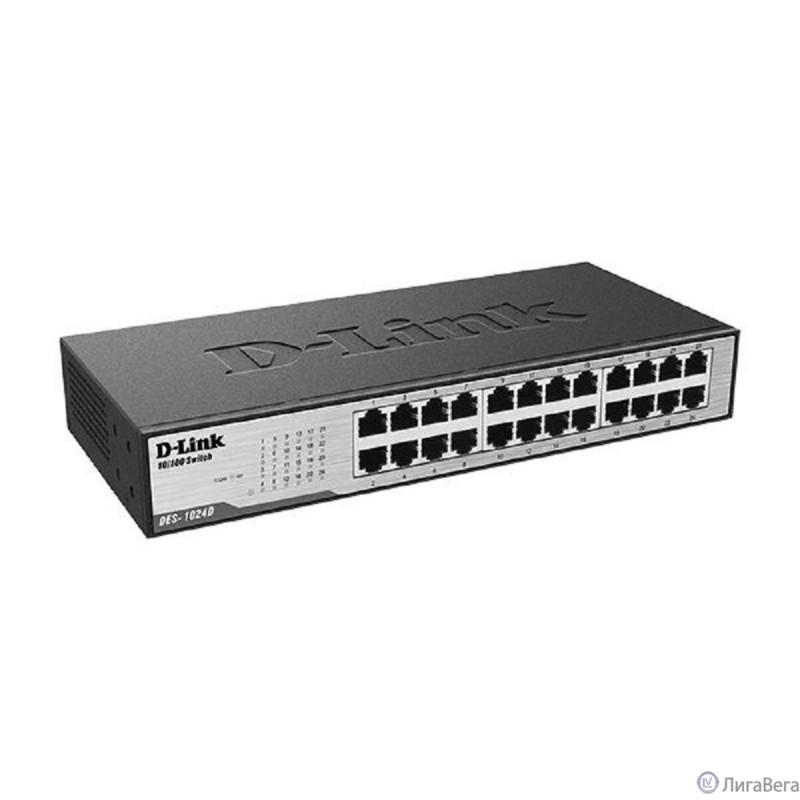 D-Link DES-1024D/H2A Неуправляемый коммутатор с 24 портами 10/100Base-TX D-Link DES-1024D/H2A Неуправляемый коммутатор с 24 портами 10/100Base-TX