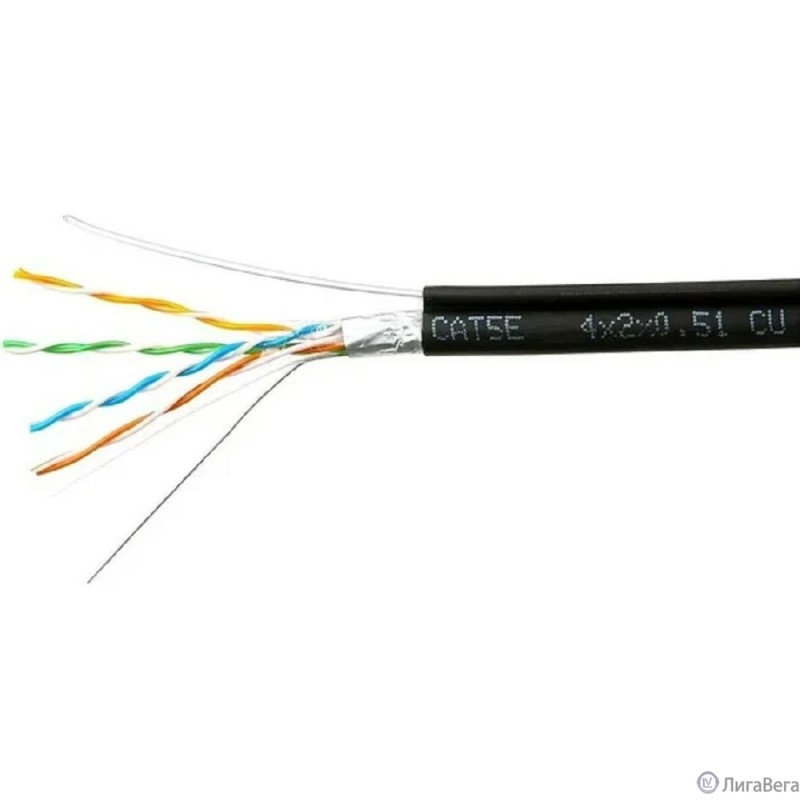 Cablexpert FPC-5051E-4-CU-OUTR/100 Кабель Cablexpert (RU) FTP outdoor 4x2x0.51 на тросу, медный, кат.5e, однож., 100м, box, черный Cablexpert FPC-5051E-4-CU-OUTR/100 Кабель Cablexpert (RU) FTP outdoor 4x2x0.51 на тросу, медный, кат.5e, однож., 100м, box, черный